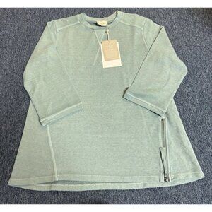 WRAP London NEW Jersey Tunic Womens Hemp Organic Cotton Sweatshirt Ocean Green 8